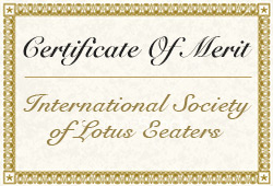 Certificate of Merit - International Society Of Lotus Eaters - Anatolikos tavern Alykes